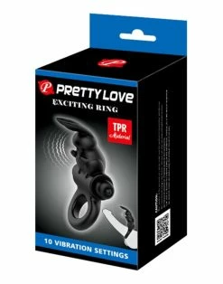 Budget ⭐ Best Couples Sex Toys Pretty Love – Exciting Black Vibrating Rabbit Cockring 🔥 -Ball Toys Sales unnamed file 1247