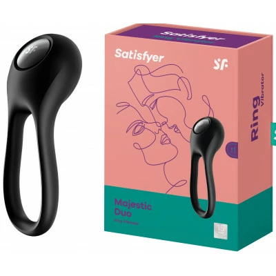 Wholesale 👍 Best Couples Sex Toys Satisfyer – Majestic Duo – Cockring Vibrator – Black 🔥 4 Wholesale 👍 Best Couples Sex Toys Satisfyer – Majestic Duo – Cockring Vibrator – Black 🔥 - Image 2