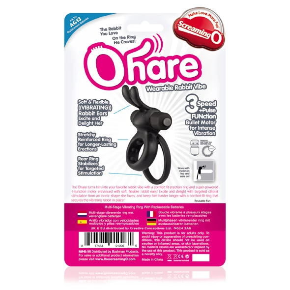 Wholesale ๐ฏ Best Couples Sex Toys Screaming O โ Black Ohare Vibrating Cock Ring & Rabbit Ears ๐ 7 Wholesale ๐ฏ Best Couples Sex Toys Screaming O โ Black Ohare Vibrating Cock Ring & Rabbit Ears ๐ - Image 5