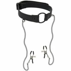 Outlet 🔔 Fetish Submissive Ring Gag With Nipple Clamps ✨ -Ball Toys Sales unnamed file 1615