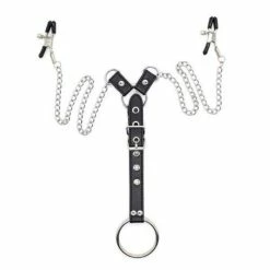 Budget 🤩 Fetish Art – Male Nipple Clamps With Cock Ring ⭐